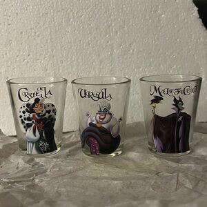 Disney Villains Trio Shot Glasses - Black, Purple, White